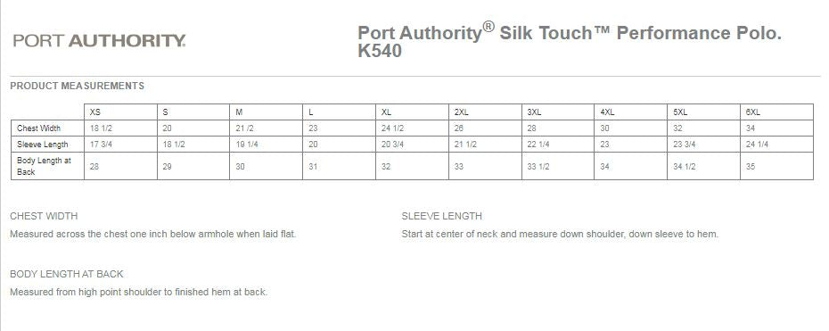 (K540) Port Authority® Silk Touch™ Performance Polo