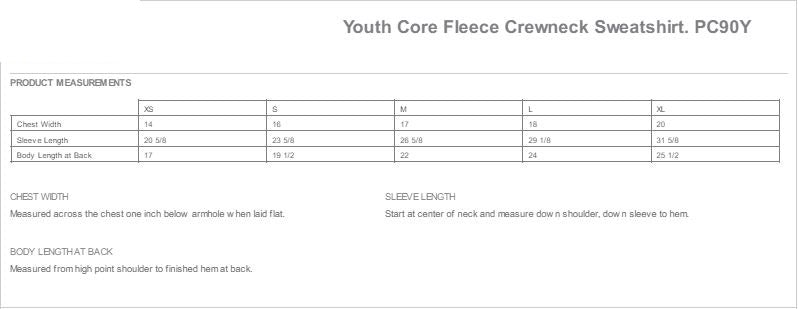 (PC90Y)YOUTH CREWNECK SWEATSHIRT