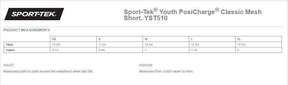 (YST510)Youth PosiCharge Classic Mesh Short