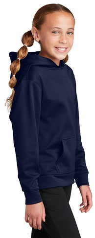 (YST244) Youth  A+ shiny Sport-Wick® Fleece Hooded Pullover