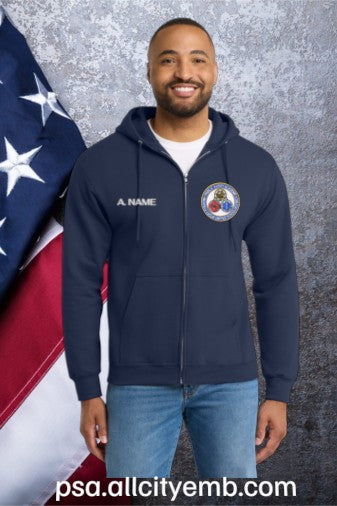 (PC90ZH) Adult Full-Zip Fleece Hoodie